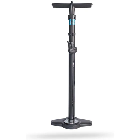 PRO Touring fodpumpe i stål – stort manometer, 160 PSI, sort