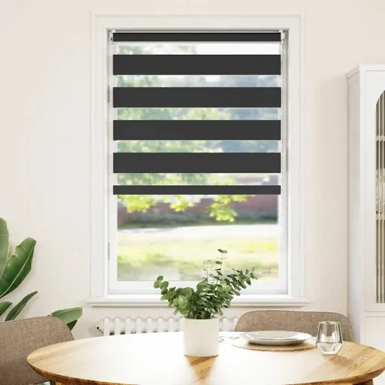 vidaXL Zebragardin 70x120 cm sort