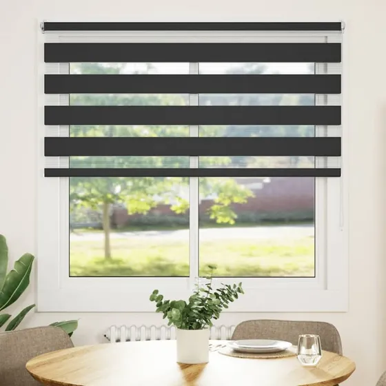vidaXL Zebragardin 120x175 cm sort