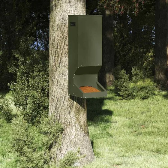 vidaXL Gede-feeder Oliven grøn 28 x 30 x 80 cm