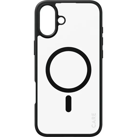 PanzerGlass CARE Flagship Urban Combat MagSafe iPhone 16 Plus, Transparent med Sort Ramme