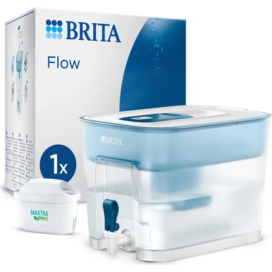 Brita Flow Bordfilter 8,2 L med Maxtra All-in-1, blå/hvid
