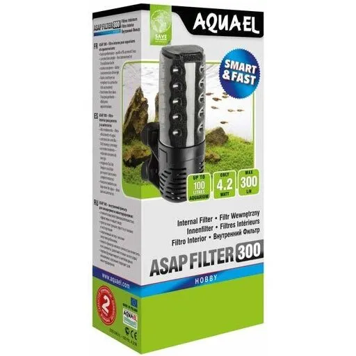 Aquael ASAP indvendigt filter 300 L/h