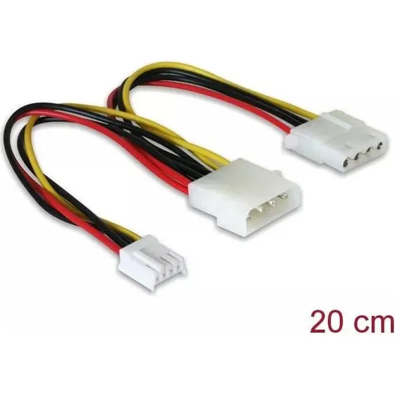 DeLOCK Molex Y-kabel 20,5 cm rød