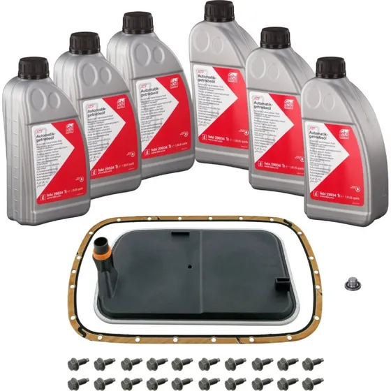 FEBI BILSTEIN 176873 Delesæt, rød, 6 liter, BMW ATF 6