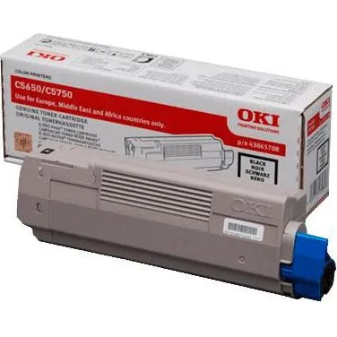 OKI 43865708 Sort Toner, 8000 sider