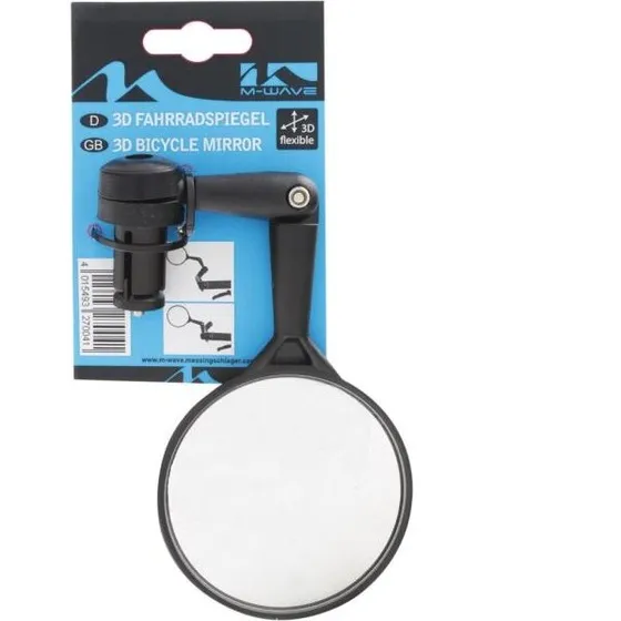 M-Wave Spy Maxi 3D cykelspejl Ø76 mm, sort