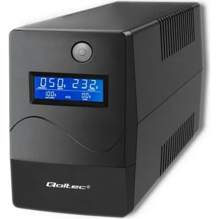 Qoltec Monolith 850VA 480W UPS med ren sinus