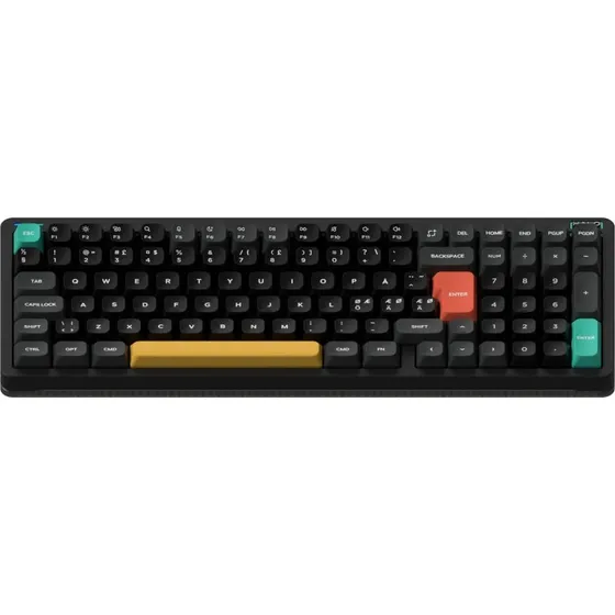 NuPhy Halo96 V2 Lemon - Trådløst Gaming Tastatur, Obsidian Black, Nordic