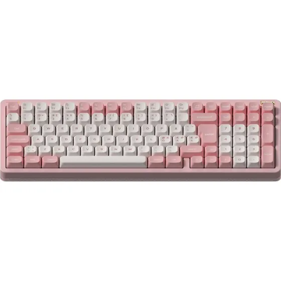 NuPhy Halo96 V2 Raspberry - Trådløst Gaming Tastatur, Rosa, Nordisk