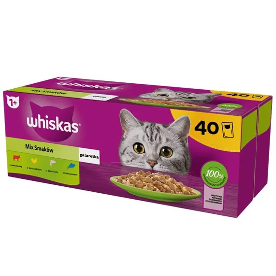 Whiskas Mix Favourites Vådfoder i Gelé 40x85g