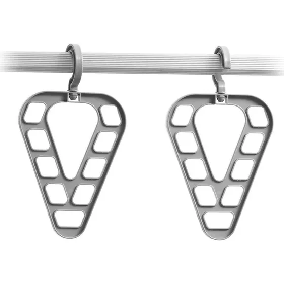 Grå 2x Bøjler til Tøjbøjler, PP, 15 x 26 x 1,5 cm