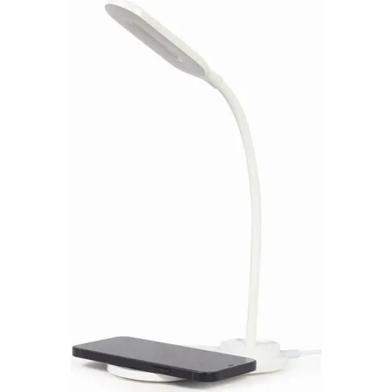 Gembird Desk Lamp med Trådløs Oplader - Hvid