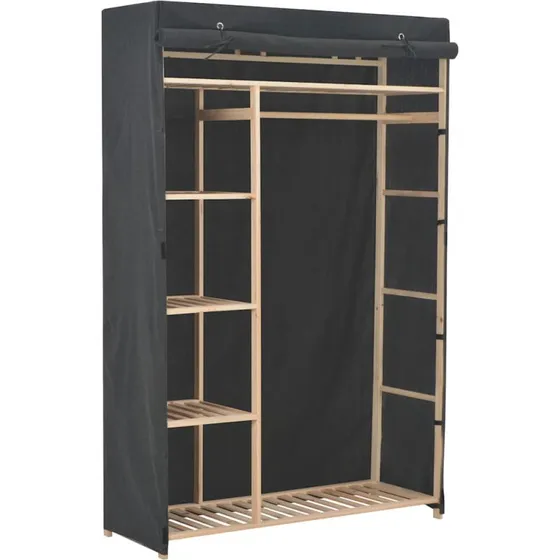 vidaXL Klædeskab 110 x 40 x 170 cm Grå Stof