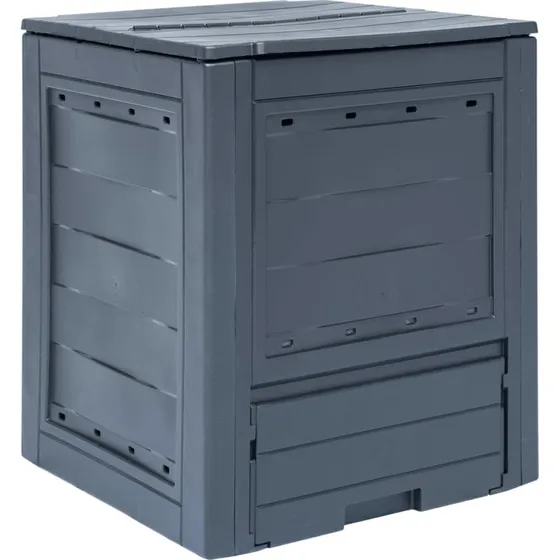vidaXL Kompostbeholder 260 L 60x60x73 cm Grå
