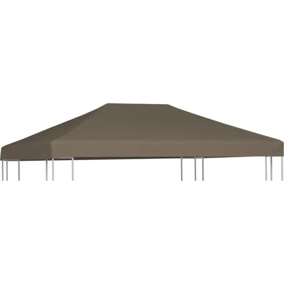 Pavillontopdække 310 g/m² Gråbrun 3x4 m