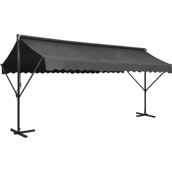 vidaXL Fritstående Markise 500x300 cm Antracitgrå