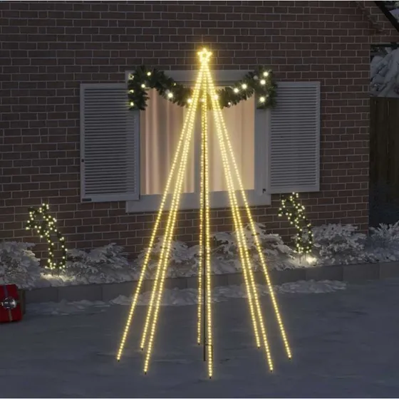 vidaXL LED lysjuletræ vandfaldseffekt 400 LED 2,5 m