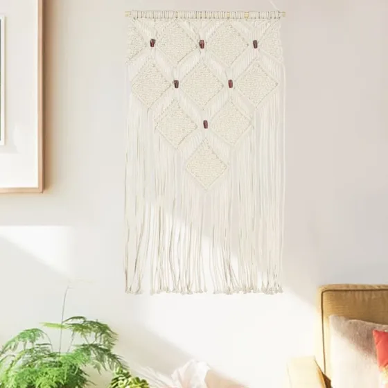 vidaXL Macramédrømmefanger 40x80 cm bomuld