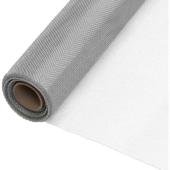 vidaXL Net 112x2000 cm rustfrit stål sølvfarvet
