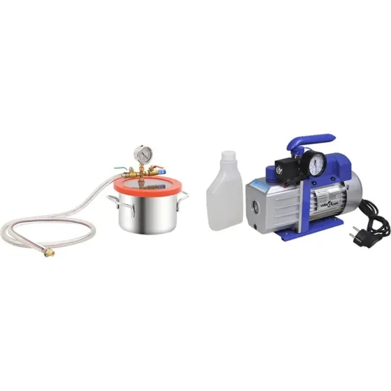 vidaXL Vakuumkammer med 2-trins pumpe 3,7 l