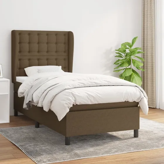 vidaXL Kontinentalseng 90x190 cm med Madras, Mørkebrun