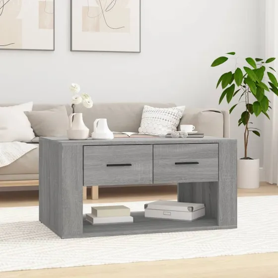 vidaXL sofabord 80x50x40 cm grå sonoma-eg konstrueret træ