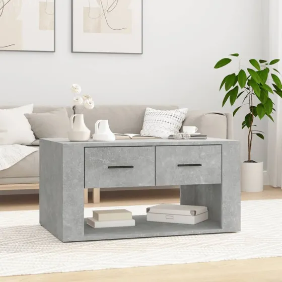 vidaXL sofabord 80x50x40 cm konstrueret træ betongrå