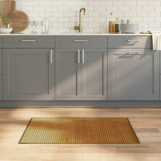 vidaXL gulvtæppe 60x100 cm bambus brun