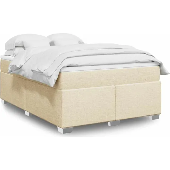 vidaXL Kontinentalseng med Pocketmadras 140x190 cm Creme