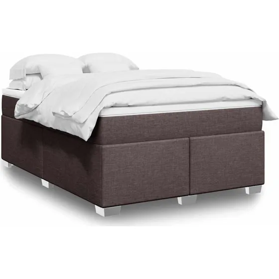 vidaXL Kontinentalseng med Madras 140x190 cm, Mørkebrun