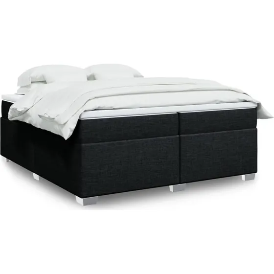 vidaXL Kontinentalseng med Pocketmadras 200x200 cm Sort