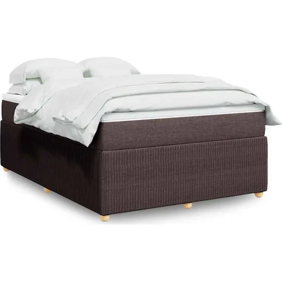 vidaXL Kontinentalseng med Pocketmadras 140x190 cm Mørkebrun