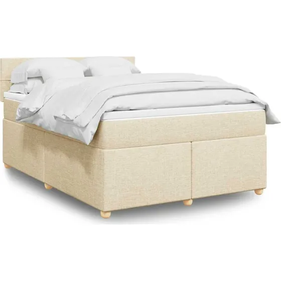 vidaXL Kontinentalseng med Pocketmadras 140x190 cm Creme