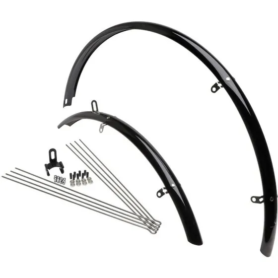 Bike Attitude 28" skærmsæt 35 mm - blanksort