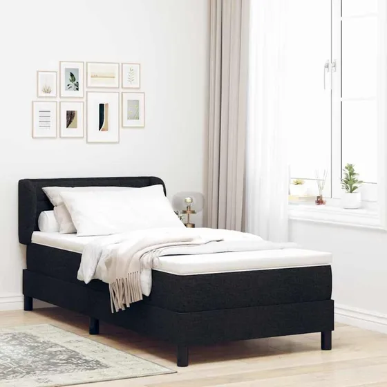 vidaXL Box Spring Seng med Madras, Sort 80x200 cm