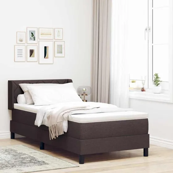 vidaXL Boxspring Seng Mørk Brun 190 x 90 cm
