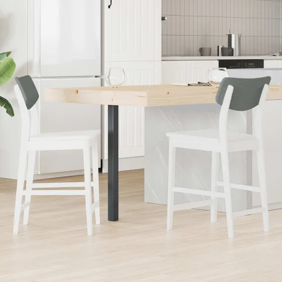 vidaXL Spisestole 2 stk Hvid 48 x 49 x 95 cm Massiv Gummitræ