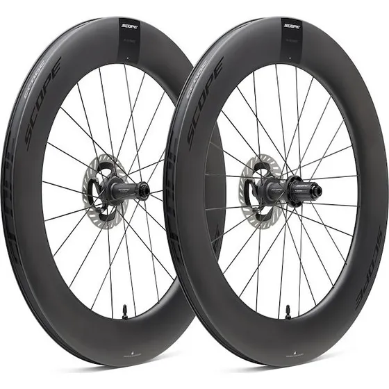 Scope R8.T 700c 85mm Carbon Disc Hjulsæt Sort