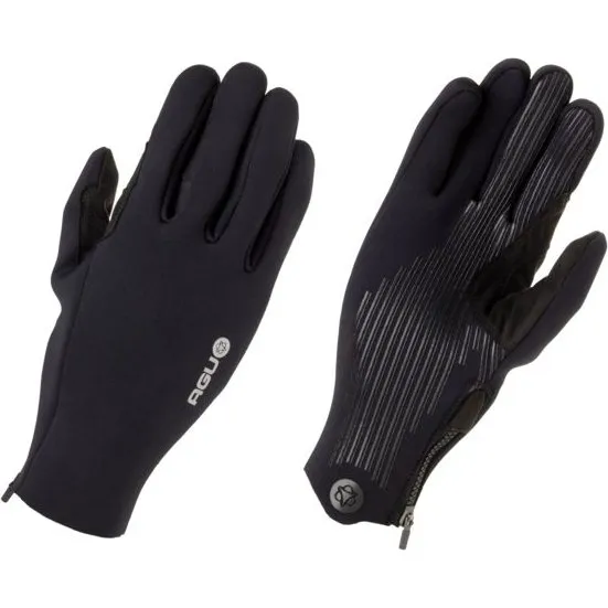 AGU Neoprene Zip Cykelhandsker Sort M