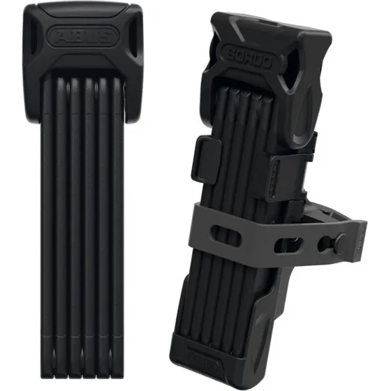 ABUS Bordo 6000K/90 Saddlefix + Raincap, Sort