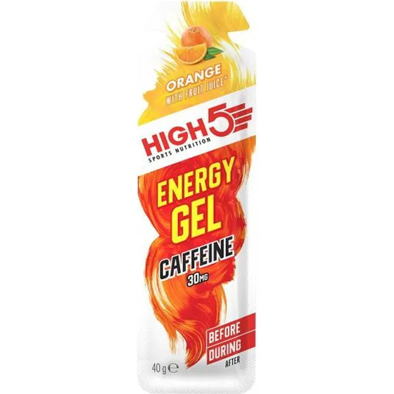 High5 EnergyGel+ Appelsin 40g med 30mg Koffein