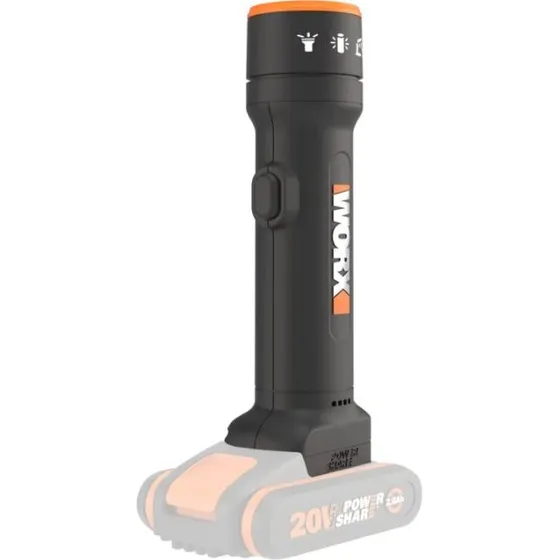 Worx 20V WX027.9 LED-lommelygte – 4-i-1 funktioner