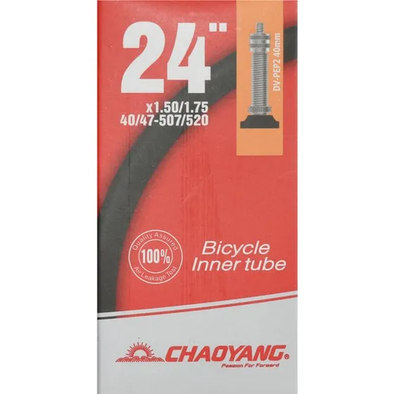 Chaoyang Slange 24x1,50-1,75 med 40 mm Dunlop-ventil
