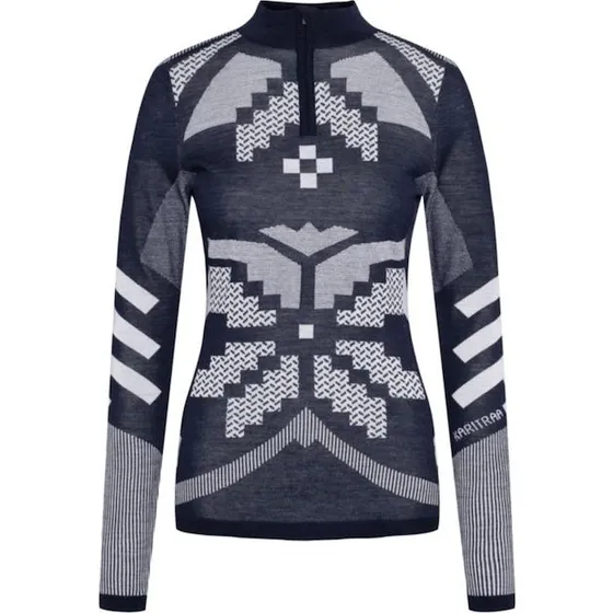 Kari Traa Faith Half Zip Merino Blå Dame S