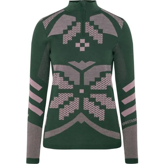 Kari Traa Faith Half Zip Merino Grøn Dame XL