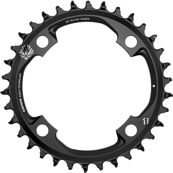 SRAM Eagle 34T Ø104mm 4 Huls Sort 1x12
