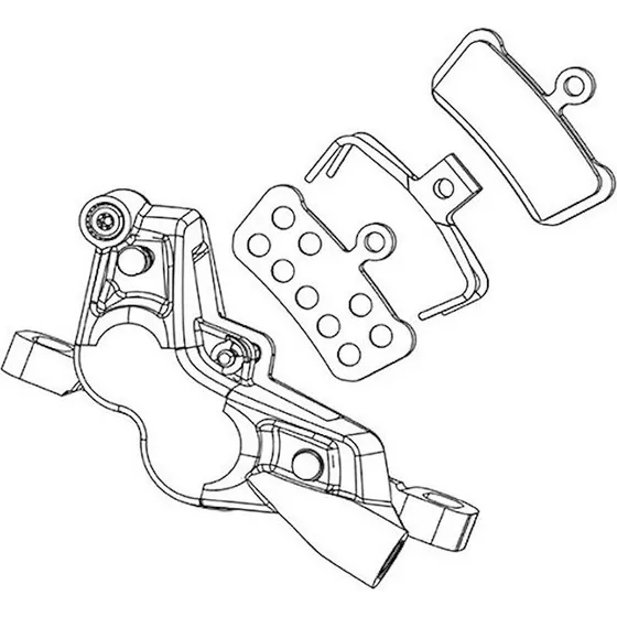 SRAM Rival AXS E1 Bremsekaliber Flat Mount Sort