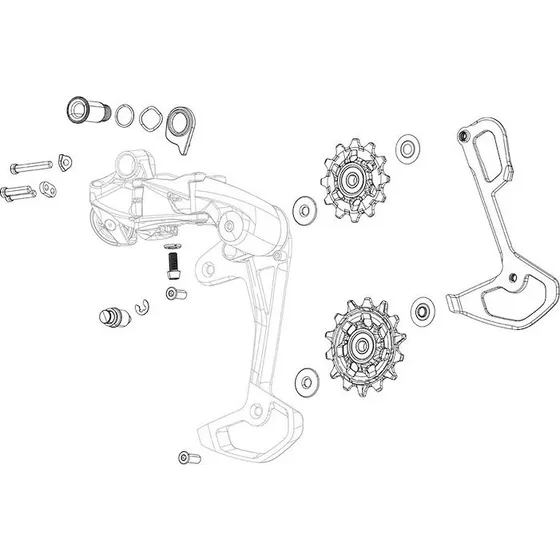 SRAM Rival XPLR AXS E1 Yderplade Kit til Bagskifter