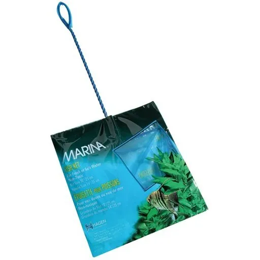 Marina Fine Soft Mesh fiskenet 15 cm – blå, plastbelagt håndtag